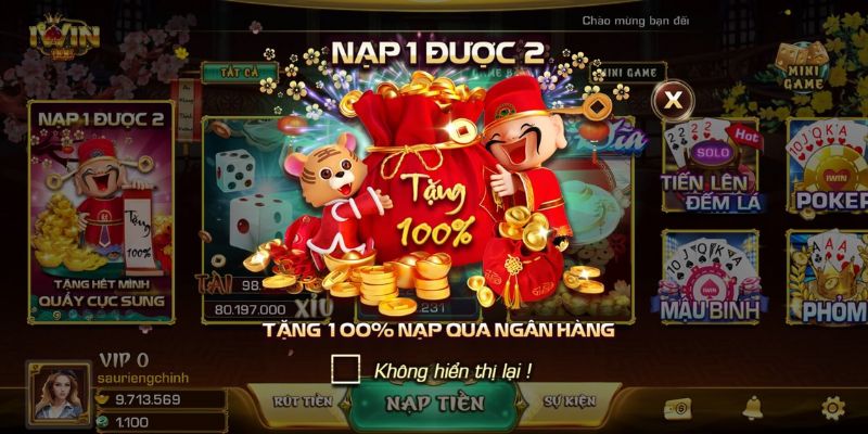 Tiện lợi khi Nạp tiền tại Cổng game iWin